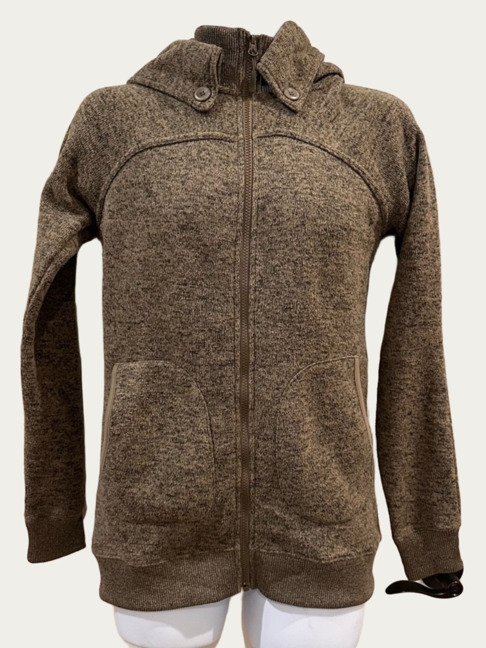 Renegade Club Vintage Marled Brown / Tan Like Zip Jacket / Sweater Size Medium